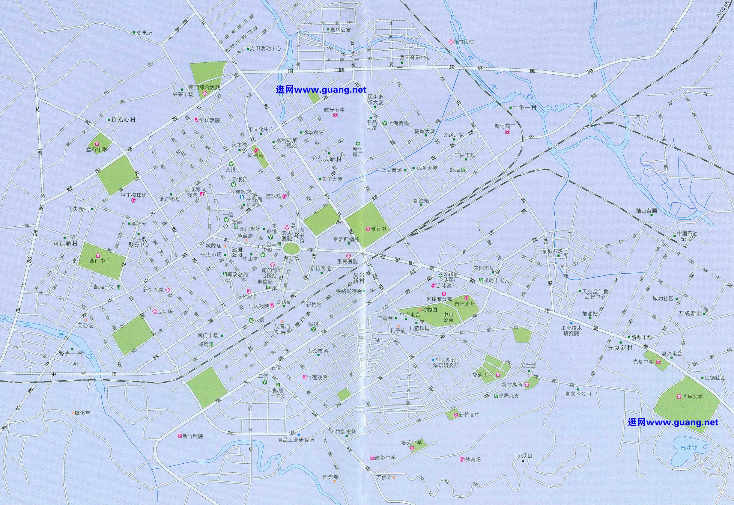 Click to enlarge - Map of Hsinchu, Taiwan
