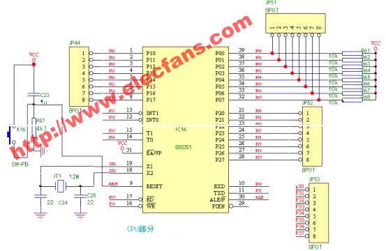 MCU marquee circuit diagram (including program code)