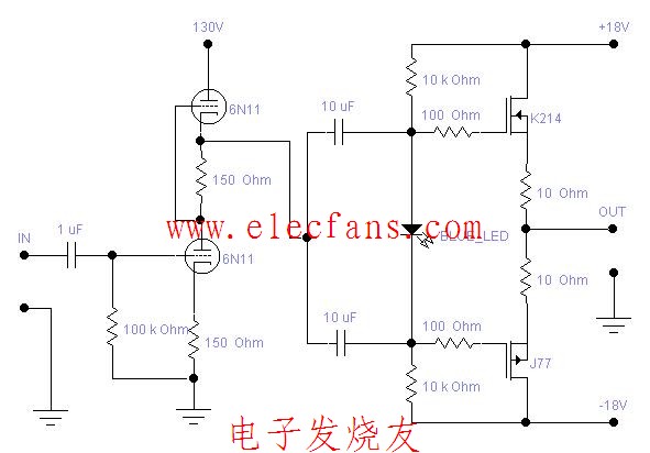 6n11 tube power amplifier circuit diagram