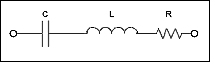 Figure 2. The equivalent circuit of a capacitor