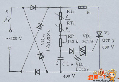 Electric blanket temperature control circuit diagram