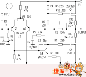 The most simple sound field effect power amplifier board circuit diagram