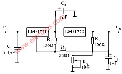 Using LM317 high stability power supply circuit