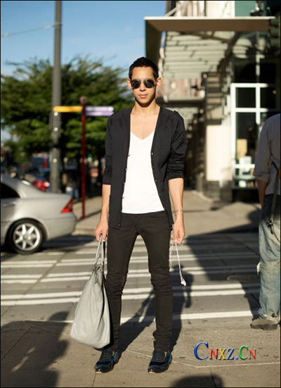 Simple black and white style for men