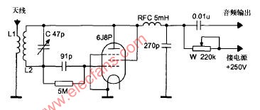 6J8P FM radio circuit diagram