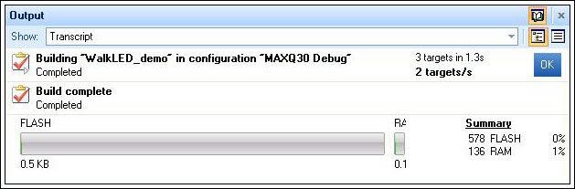 Figure 5. Output after project construction