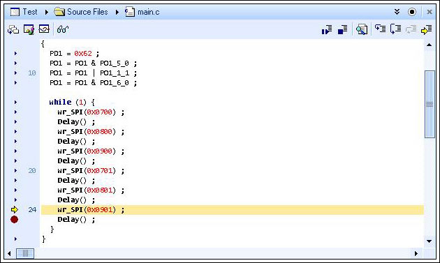 Figure 8. Add breakpoint