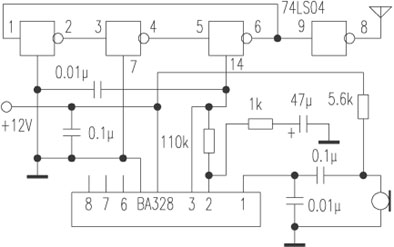 Making wireless microphone and circuit with NAND gate circuit