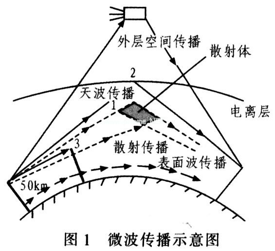 Schematic diagram of microwave propagation