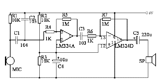 Making High Sensitivity Sound Detector with Four Op Amp LM324