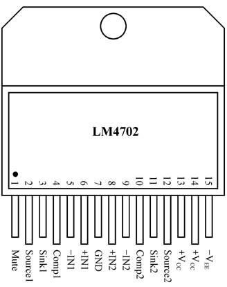 LM4702 power amplifier module