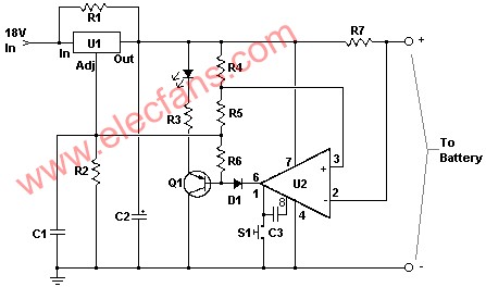 Car battery charger circuit