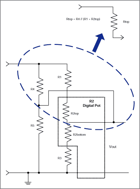 Figure 7. Simplified circuit "upper" resistance