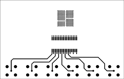 Figure 3-3. DS3153 triple-port, T3 / E3 LIU layoutâ€”top conducting layer.