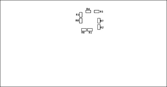 Figure 4-2. DS3154 quad-port, T3 / E3 LIU silkscreen layoutâ€”bottom layer (view mirrored).