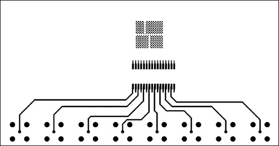 Figure 4-3. DS3154 quad-port, T3 / E3 LIU layoutâ€”top conducting layer.