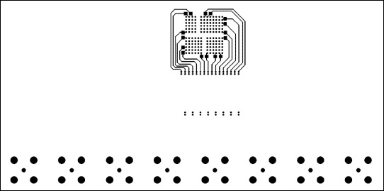 Figure 4-4. DS3154 quad-port, T3 / E3 LIU layoutâ€”bottom conducting layer.