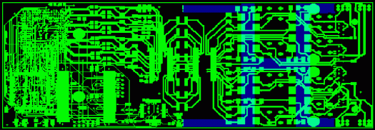 Figure 1. Bus-type ground channel (H-Pattern) on 4-port T1 / E1 card.