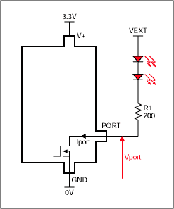 Figure 1. Standard LED connection.