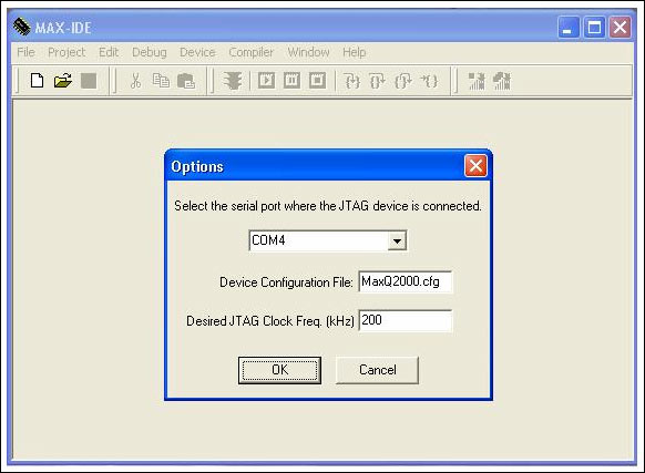 Figure 4. Configure MAX-IDE options