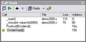 Figure 10. Call Stack window