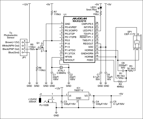 Figure 2. Schematic of the circuit board