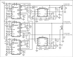 Figure 20. Complete type-A system circuit utilizing MAX1842 step-down controller ICs.