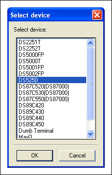 Figure 1. MTK options at startup