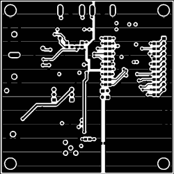 Figure 1c. MAX1448 EV kit, optimized PCB layout (solder side).