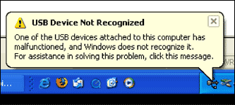 Figure 5. Windows XP prompt message
