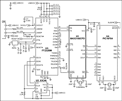 Figure 1. MAX3100 application schematic