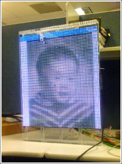 Figure 10. An acrylic frame that houses up to 10 LED PCBs.