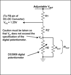 Figure 2. Schematic diagram of feedback loop with digital potentiometer