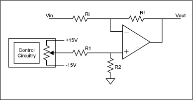 Figure 3. Inverting w / offset on non-inverting input.