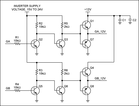 Figure 1. External circuit to enhance DS39xx gate drive