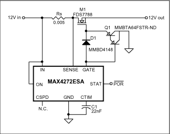 Figure 2. Hot-swap controller with fast gate pull-down