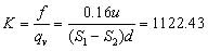 Theoretical calculation instrument factor K