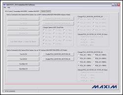 Figure 7. The upper half of the <b> Camera Control </ b> page is grayed out, indicating that IÂ²C mode is enabled.