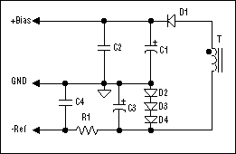Figure 1. A typical discrete approach to generate negative reference voltage.