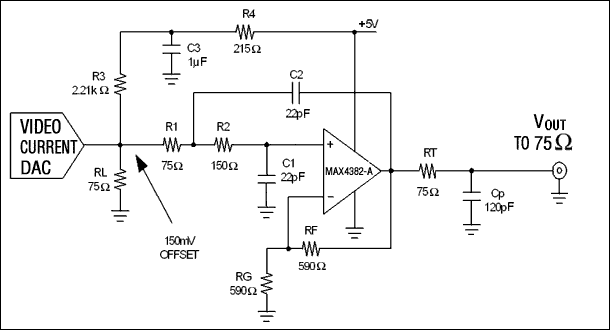 Figure 4. MAX4382 input bias network for one channel