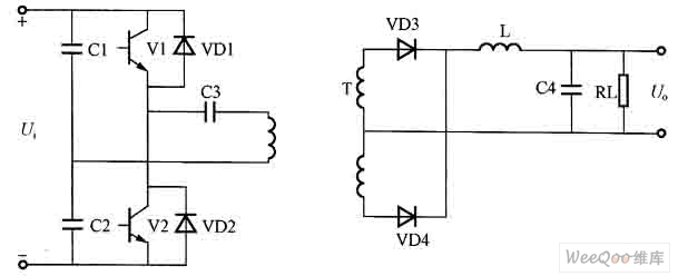 Half bridge power conversion circuit diagram