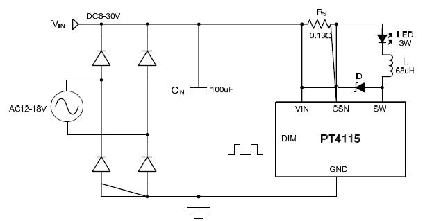 PT4115 circuit diagram