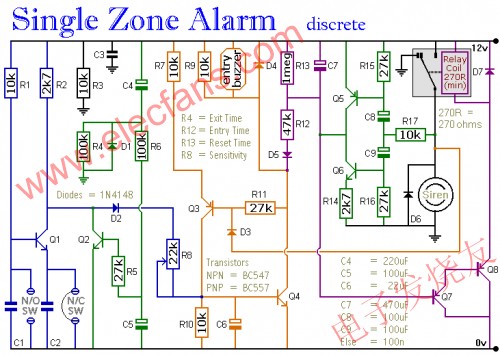 Transistor alarm