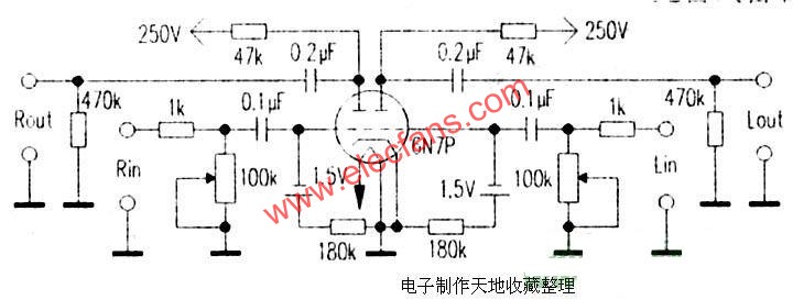 6N7P bile circuit pre-stage