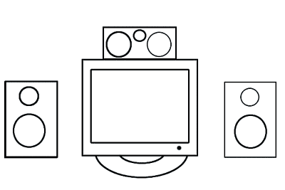 5.1 Position of the center speaker in the speaker system