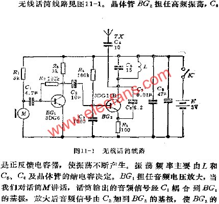 Wireless microphone circuit