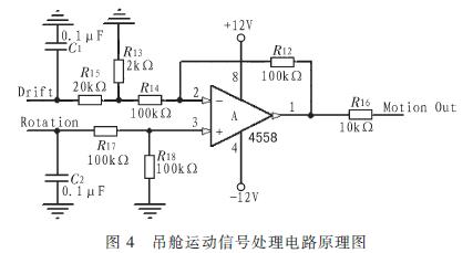 Schematic diagram of the motion signal processing circuit of the pod