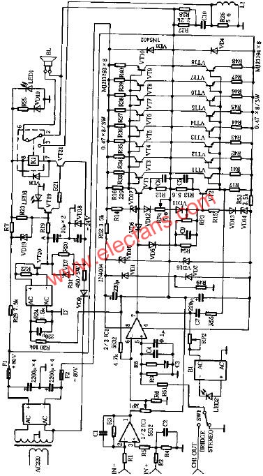 QSC1300 power amplifier principle and maintenance