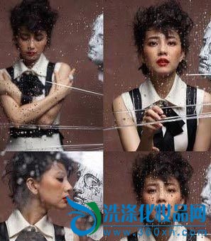 Flame red lips, fashion sexy charm