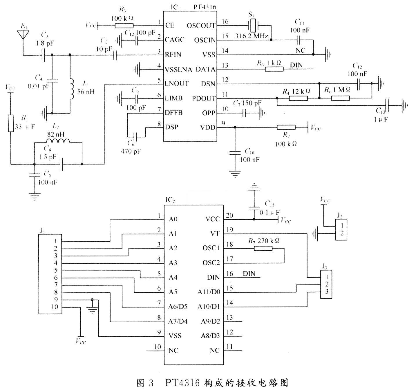 Receiving circuit diagram